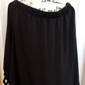 Apt 9, black off -the-shoulder blouse